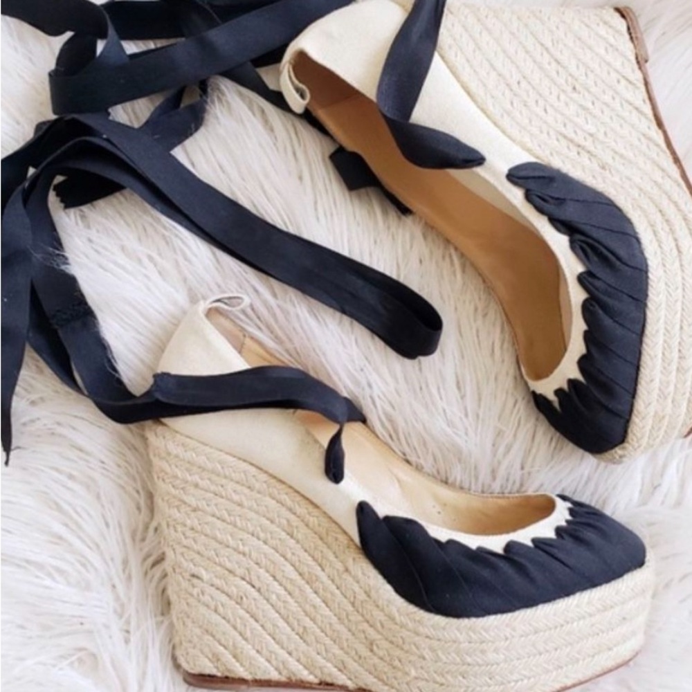 Authentic Christian Louboutin espadrille wedges